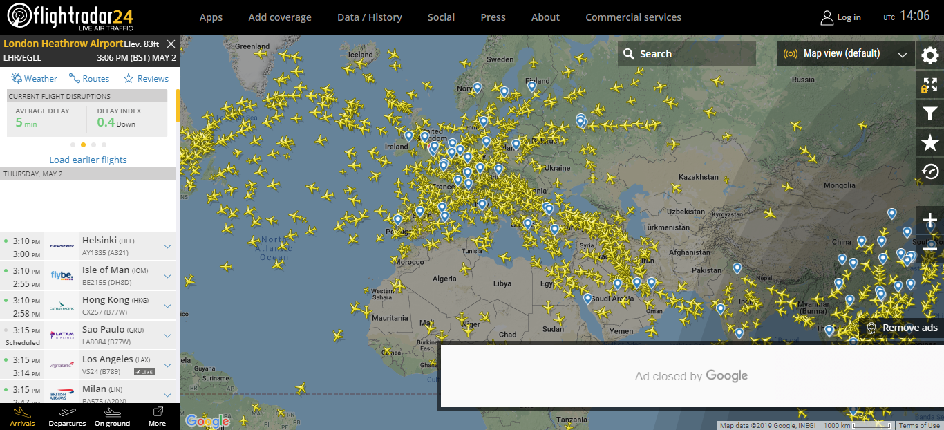 FlightRadar24 for flight tracker