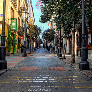 Barrio de Las Letras en Madrid