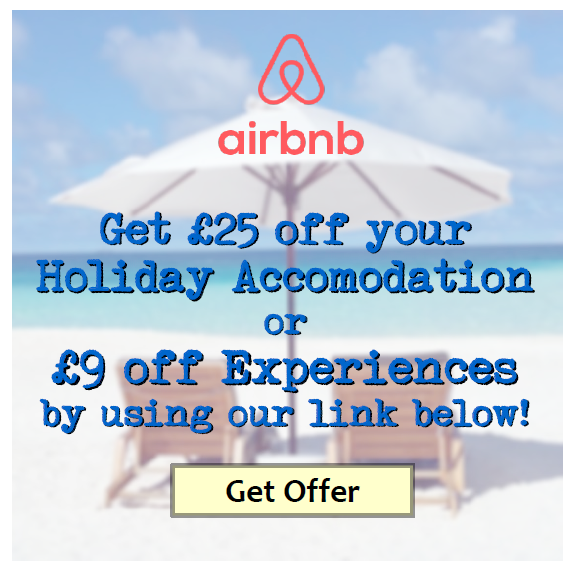 airbnb promotion 25 pounds off using our link