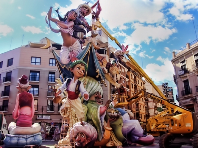 Las Fallas are celebrated in the middle of March every year
