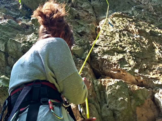Babbacombe Torquay belaying climbing nature rocks