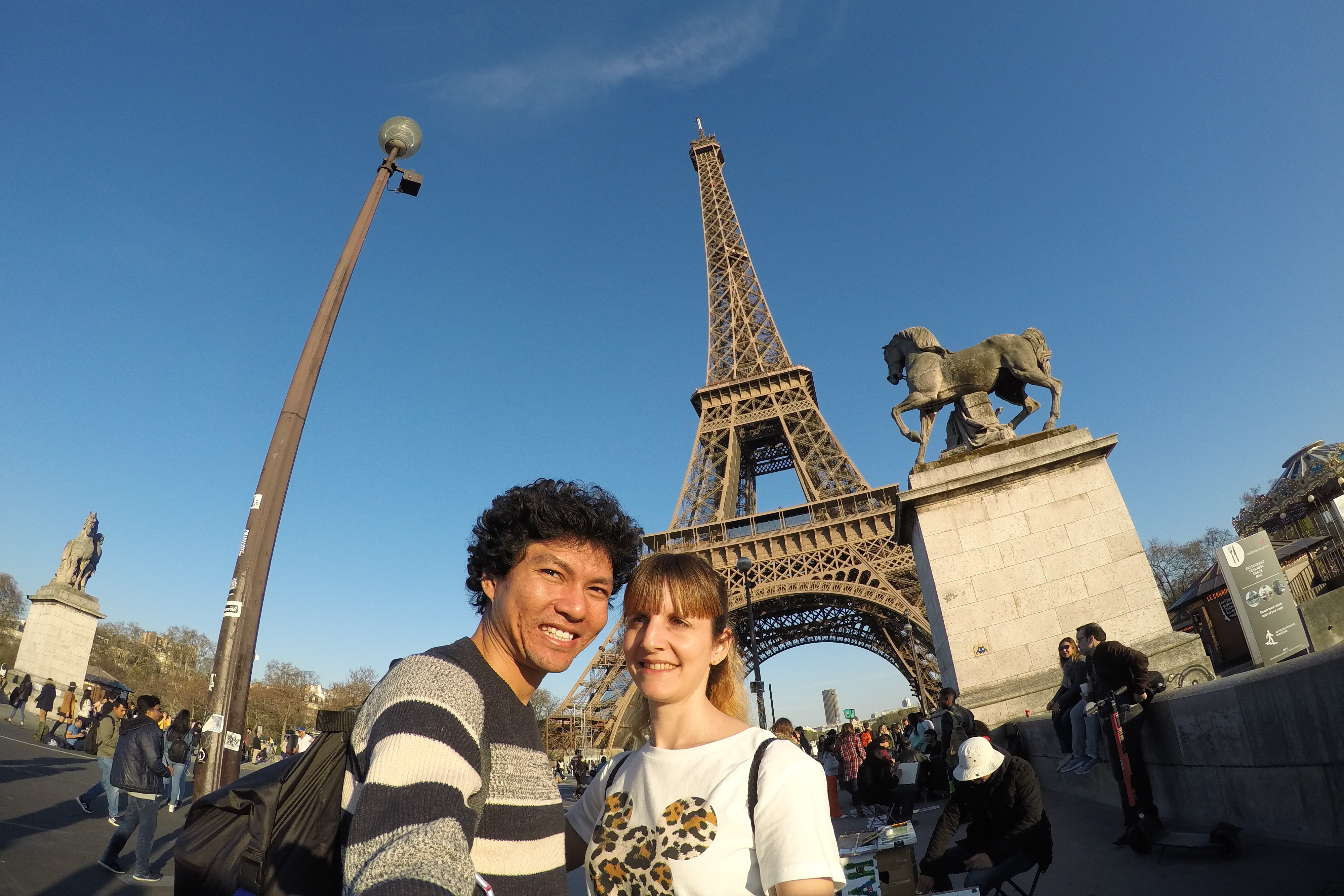 couple in Eiffel Tower Paris
