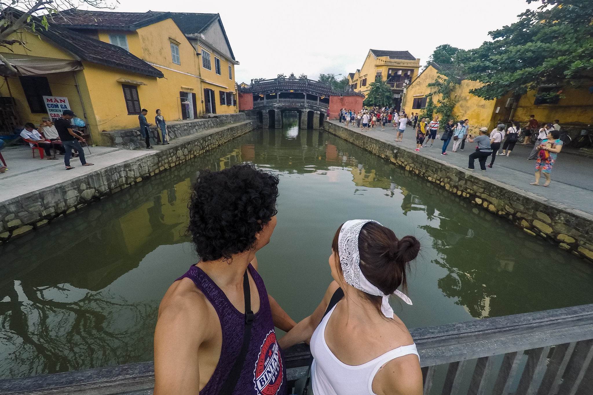 couple in Hoi An Town in Vietnam