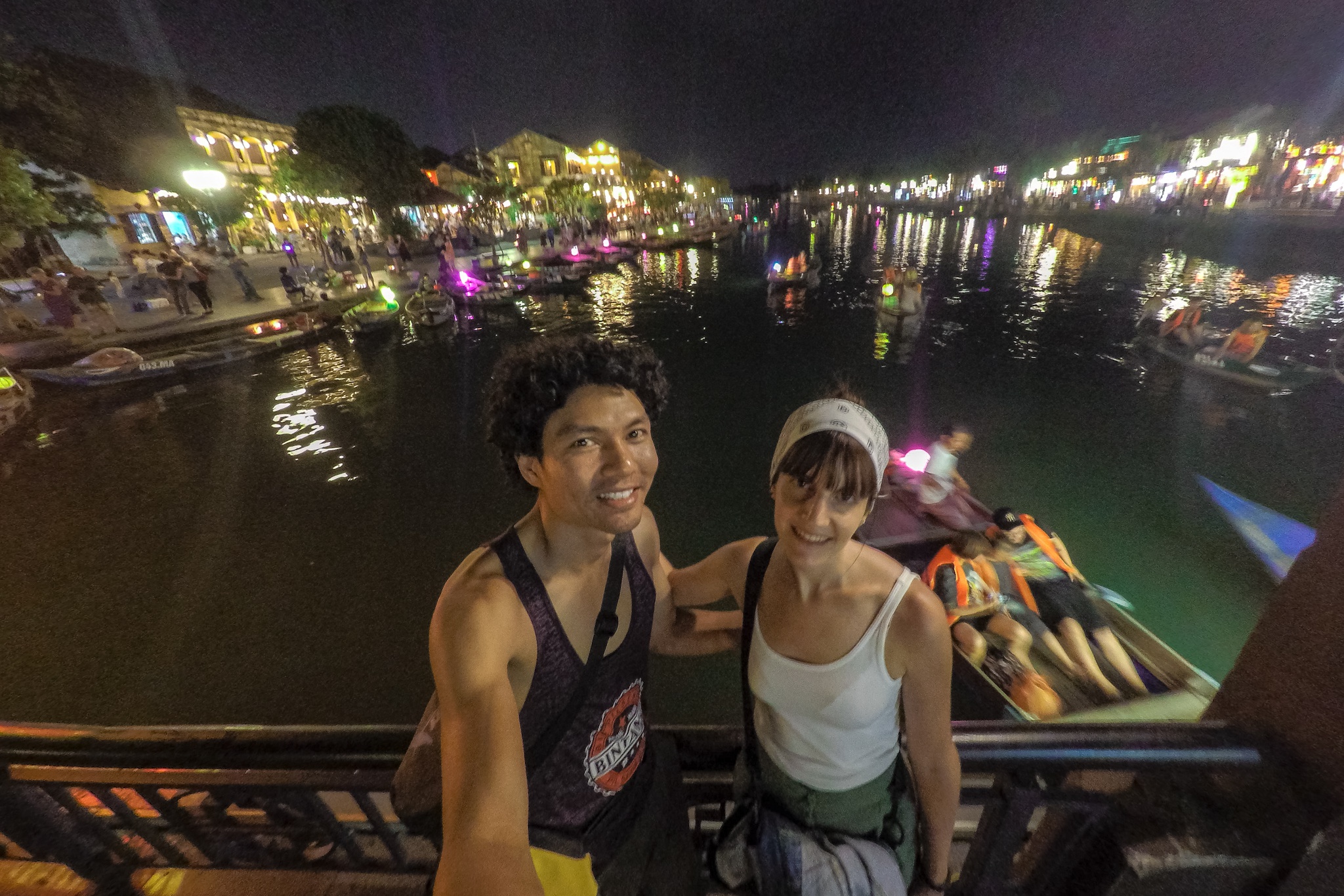 couple in Hoi An Town in Vietnam