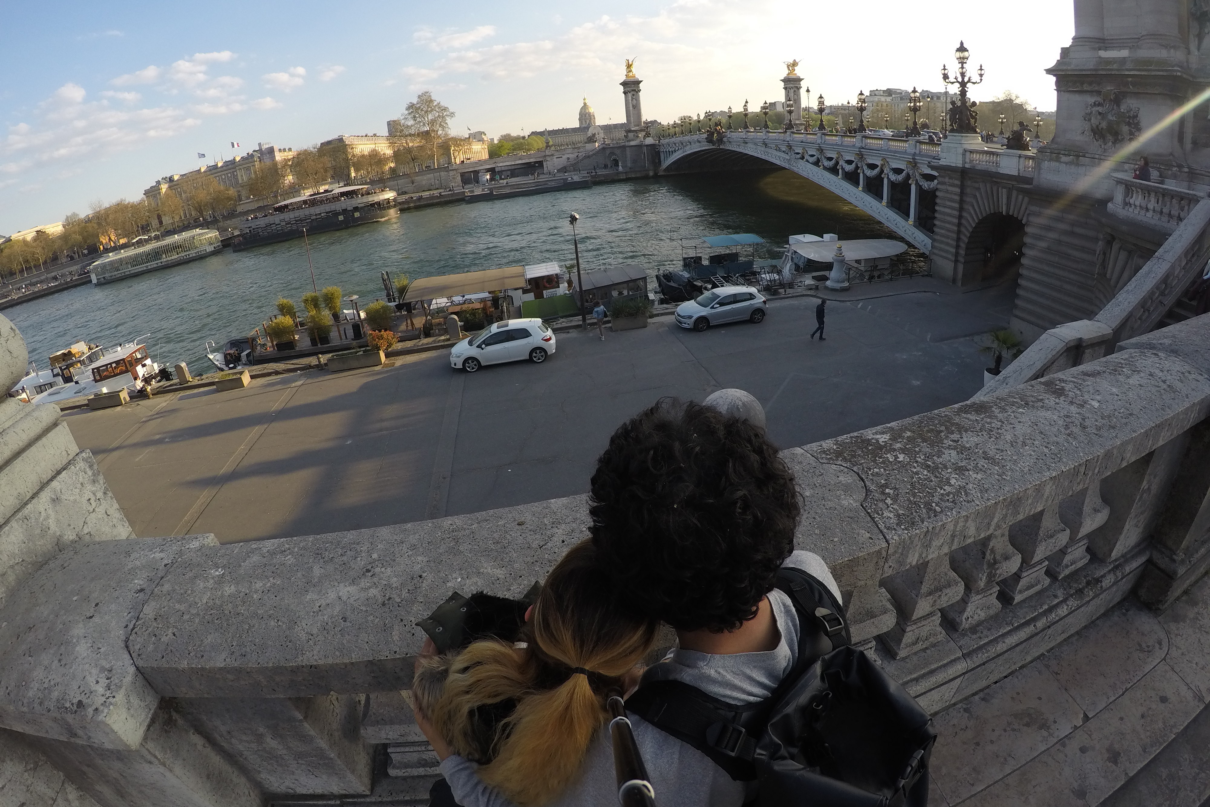 views from a bridge in Seine River in Paris